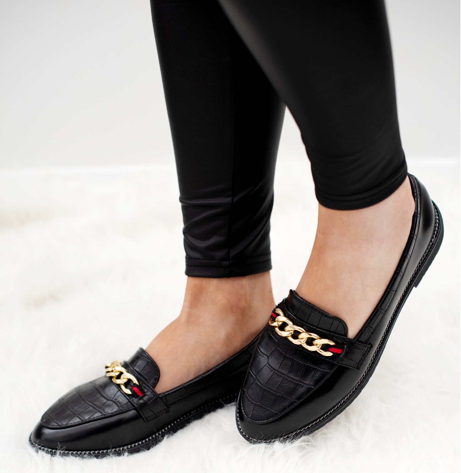 brogue ballet flats